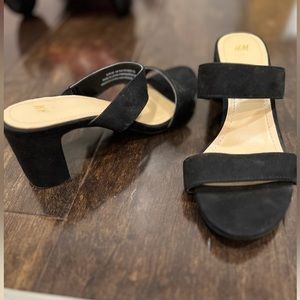 H&M Black Slip On Heel